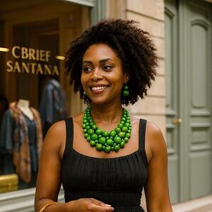 Hand Beaded Wooden Necklace